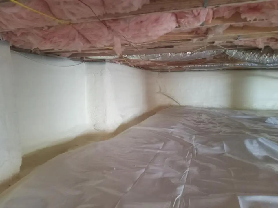 Crawl space encapsulation with closed-cell spray foam for Attic Insulation in Lino Lakes